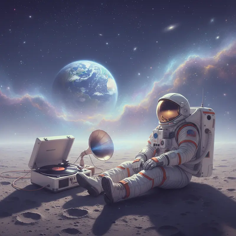 AI-generated astronaut scene